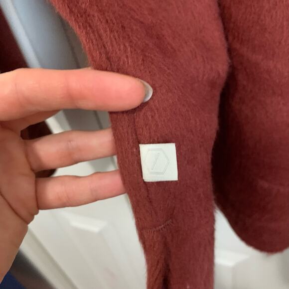 Standard/Cloth NWT Urban Outfitters Red Fleece Quarter Zip Pullover Small - Picture 6 of 10